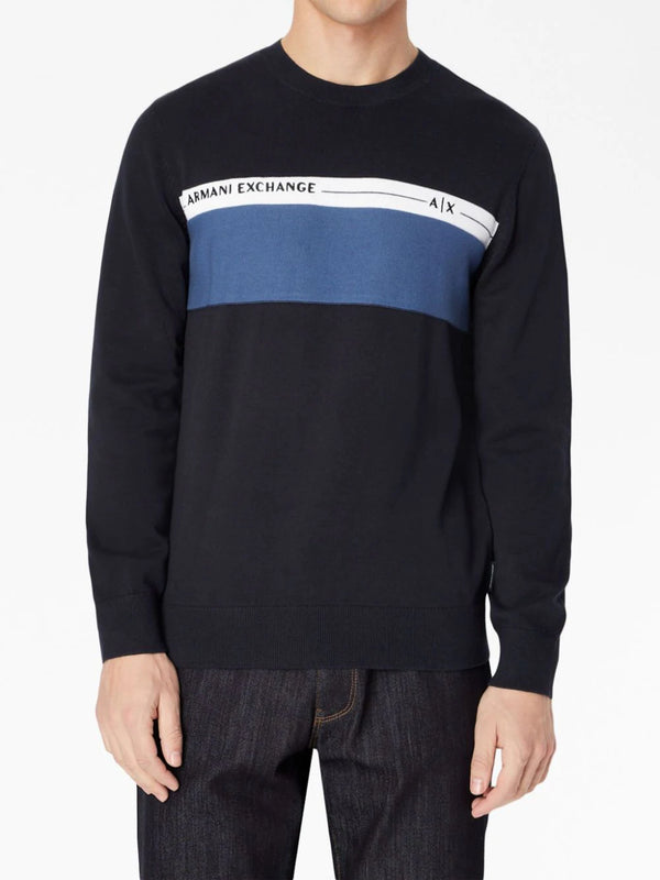 ARMANI EXCHANGE A | X LOGO EMBROIDERED KNIT JUMPER