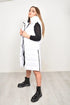 RISING WOMEN’S QUILT HOODED LONG JACKET - WHITE