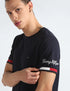 TOMMY HILFIGER FLAG DETAIL SLEEVES LOGO CREW NECK T-SHIRT