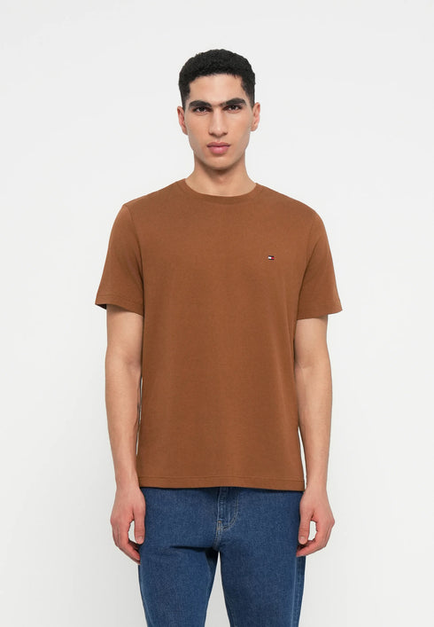 TOMMY HILFIGER CORE STRETCH CREWNECK T-SHIRT - BROWN