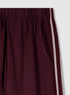 TERRANOVA STRIPE WIDE LEG FLEECE TROUSERS - PLUM