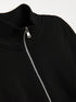 SINSAY OVERSIZED HALF ZIP MOCK NECK SWEATSHIRT - BLACK
