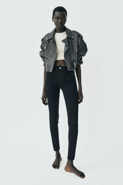 ZARA SCULPTED HIGH RISE TRF SKINNY JEANS