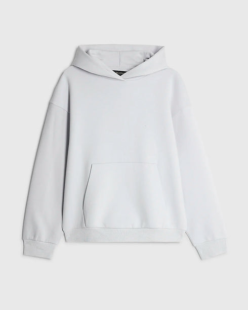 RIVER ISLAND OVERSIZED PULLOVER HOODIE - ICE BLUE