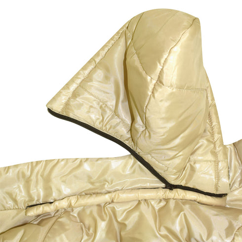 RISING GIRLS JACKET STONE HOODED PADDED ZIPPER JACKET