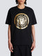 BALMAIN GOLD METALLIC COIN LOGO T-SHIRT