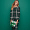 ANN TAYLOR GREEN PLAID SWEATER AND PENCIL SKIRT SET