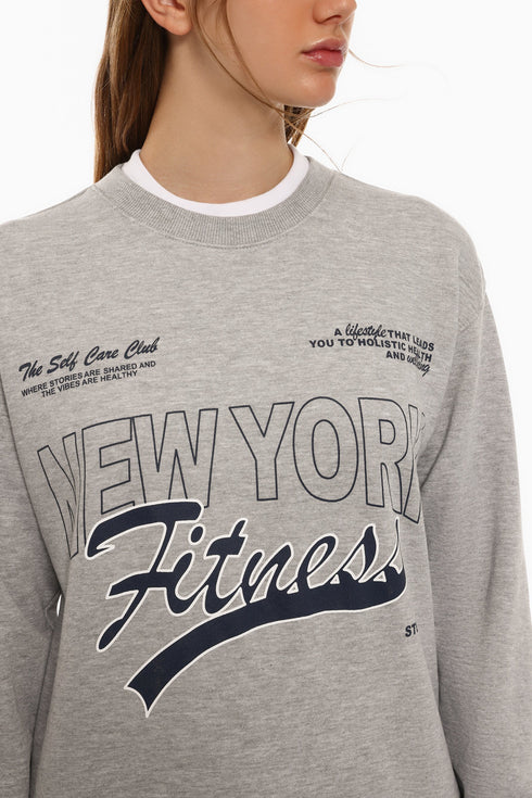 LEFTIES NEW YORK FITNESS PRINTED SWEATSHIRT