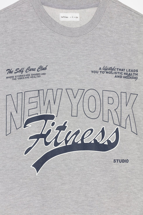 LEFTIES NEW YORK FITNESS PRINTED SWEATSHIRT