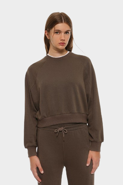 LEFTIES BASIC CROPPED LENGTH SWEATSHIRT