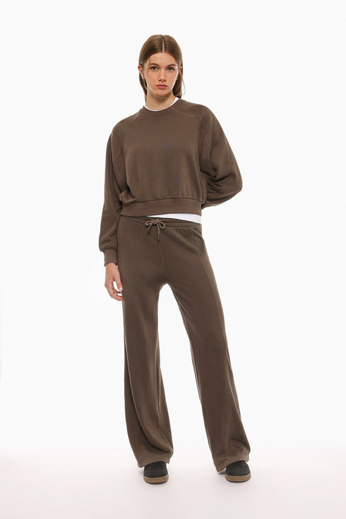 LEFTIES BASIC CROPPED LENGTH SWEATSHIRT