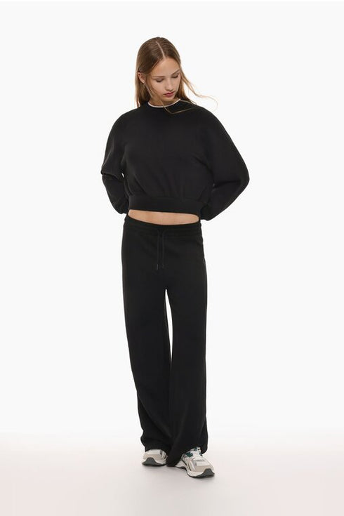 LEFTIES BASIC CROPPED SWEATSHIRT BLACK