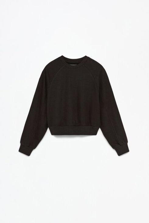 LEFTIES BASIC CROPPED SWEATSHIRT BLACK
