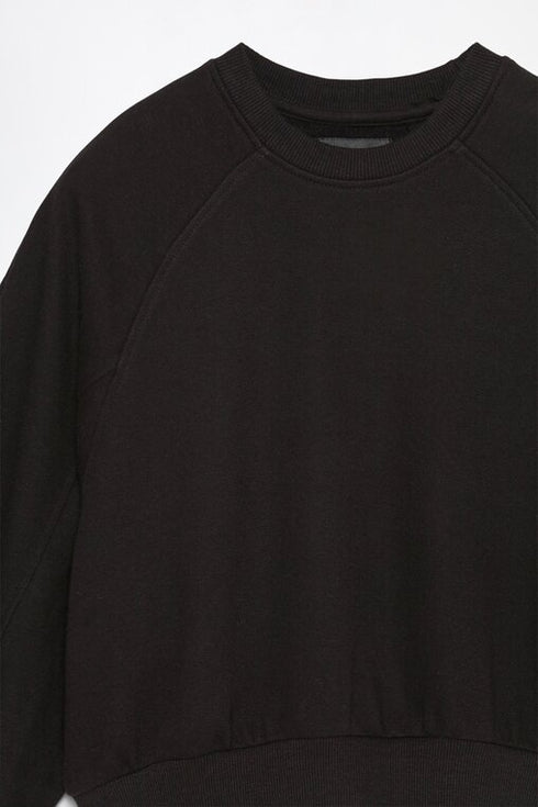 LEFTIES BASIC CROPPED SWEATSHIRT BLACK