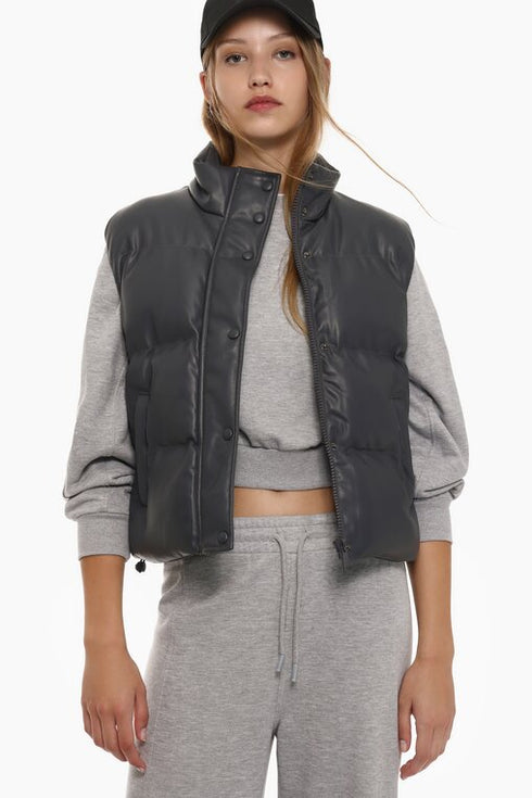 LEFTIES BASIC CROPPED SWEATSHIRT GREY