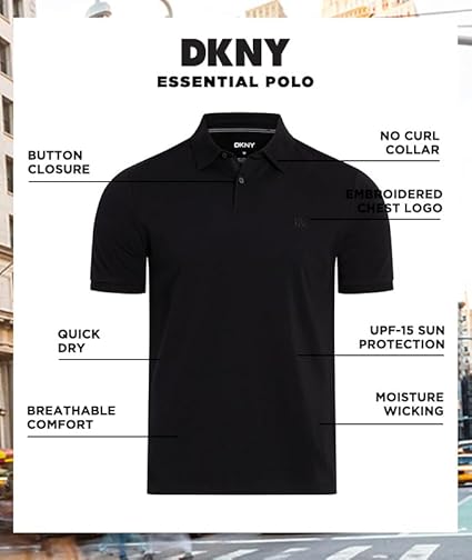 DKNY MENS ESSENTIAL POLO SHIRT