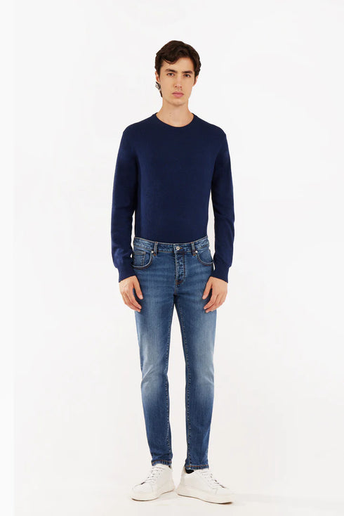 SORBINO 5-POCKET SLIM FIT JEANS MEDIUM WASH