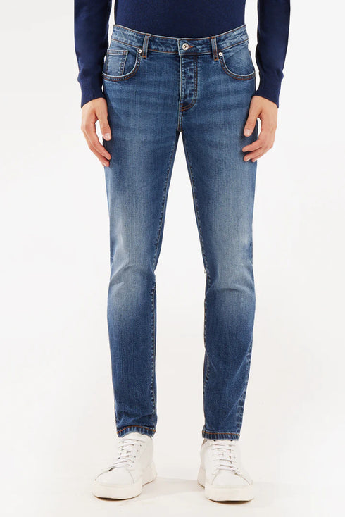 SORBINO 5-POCKET SLIM FIT JEANS MEDIUM WASH