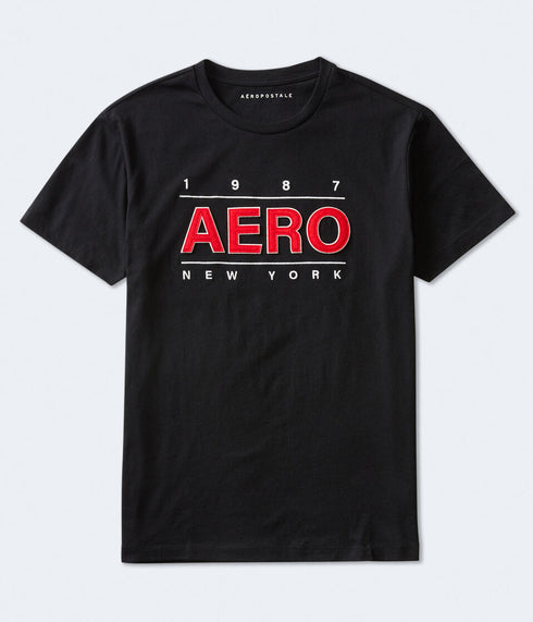 AEROPOSTALE NEW YORK APPLIQUE GRAPHIC T-SHIRT