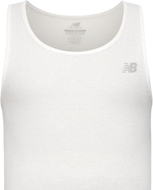 NEW BALANCE MEN'S COTON PERFORMANCE RIB TANK TOP (PACK OF 4)