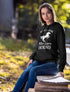 T STARS JUST A GIRL WHO LOVES HORSES WOMEN'S CASUAL PULLOVER HOODIE - BLACK