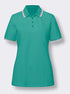 WOMENS POLO SHIRT WITH CONSTRASTING STRIPES