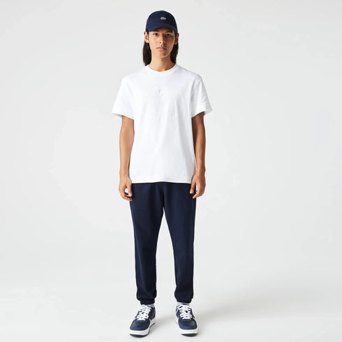LACOSTE MEN'S TONE-ON-TONE BRANDED COTTON T-SHIRT