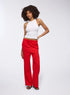 WOMEN'S RELAXED FIT TROUSERS | RED