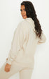 PRETTY LITTLE THING SAND EMBROIDERED OVERSIZED HOODIE