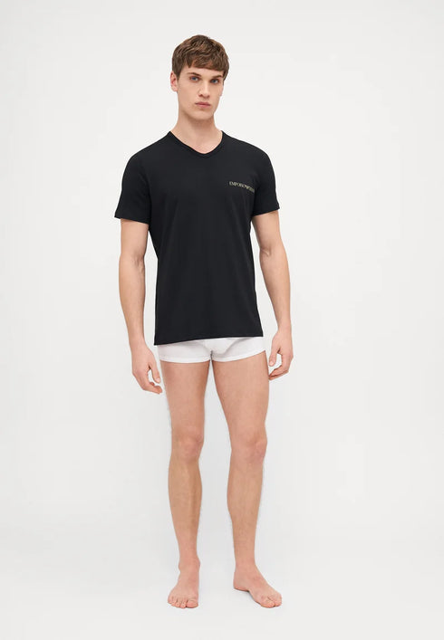 EMPORIO ARMANI V-NECK UNDERSHIRT - BLACK