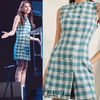 FOREVER 21 PLAID DOUBLE-BREASTED MINI DRESS
