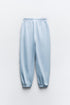 ZARA BASIC FLEECE JOGGERS - SKY BLUE