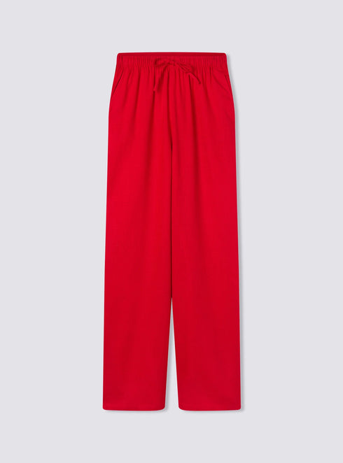 WOMEN'S RELAXED FIT TROUSERS | RED