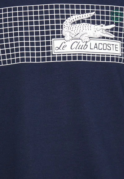 LACOSTE MEN'S OVERSIZED FIT TENNIS PRINT T-SHIRT