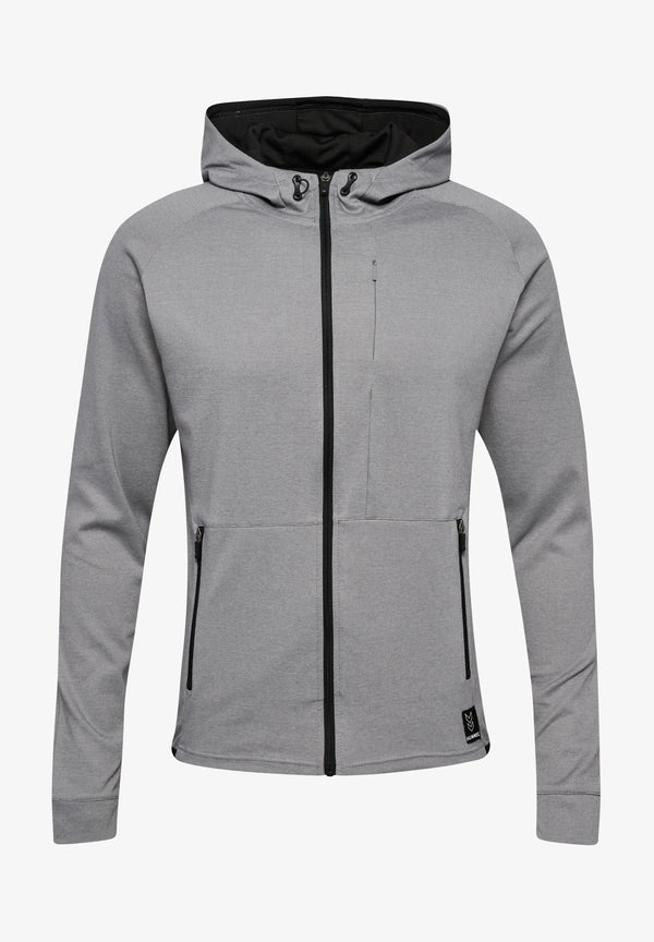 HUMMEL INTERVAL - ZIP-UP SWEATSHIRT WITH HOODIE