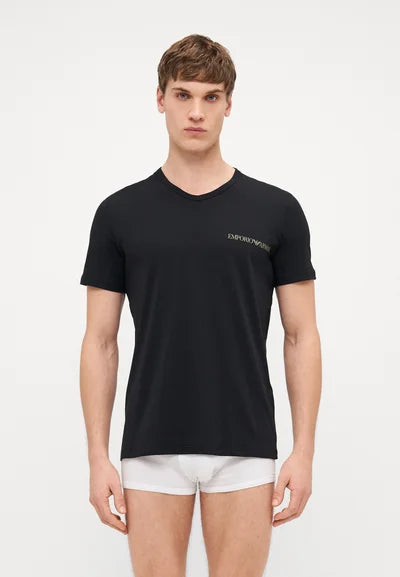 EMPORIO ARMANI V-NECK UNDERSHIRT - BLACK