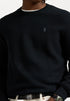 POLO RALPH LAUREN MESH-KNIT COTTON CREWNECK SWEATER JUMPER