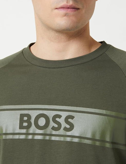 BOSS OLIVE GREEN LOGO LIGHTWEIGHT SWEATSHIRT