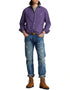 RL GARMENT-DYED OXFORD SHIRT - BRANFORD PURPLE