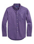 RL GARMENT-DYED OXFORD SHIRT - BRANFORD PURPLE