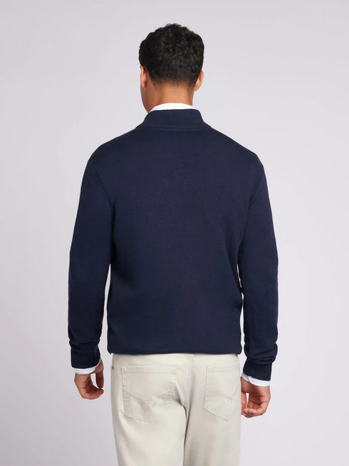 U.S.POLO ASSN QUARTER ZIP FUNNEL NECK JUMPER