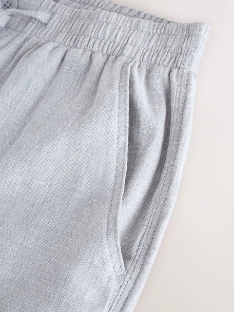 ZARA LINEN TEXTURED TROUSER - SILVER GREY