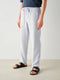 ZARA LINEN TEXTURED TROUSER - SILVER GREY