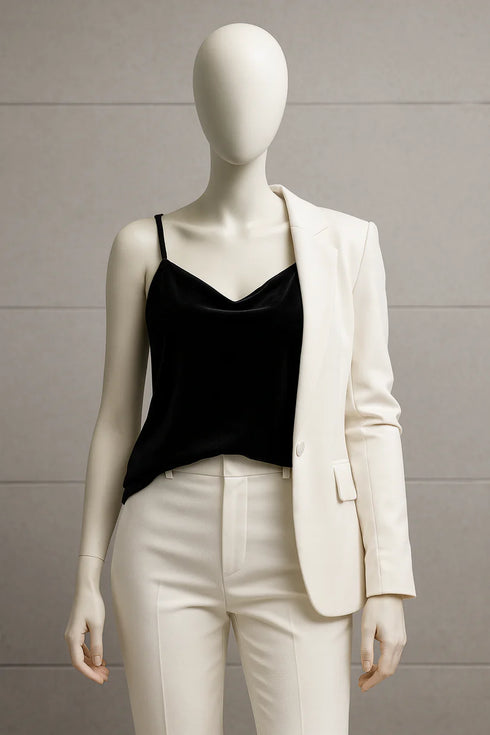 BANANA REPUBLIC VELVET COWL-NECK TOP