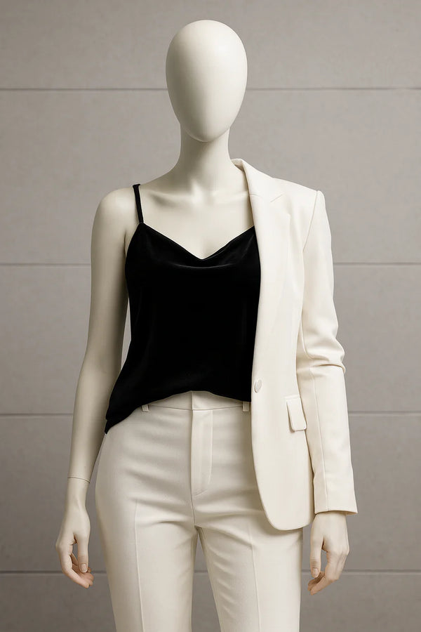 BANANA REPUBLIC VELVET COWL-NECK TOP