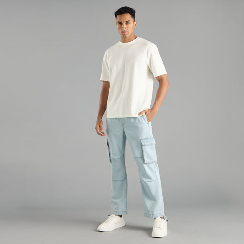MAX MENS DENIM CARGO PANTS