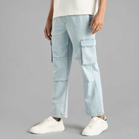 MAX MENS DENIM CARGO PANTS