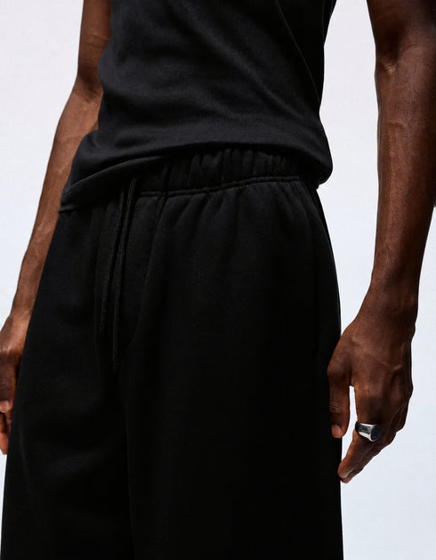 BERSHKA BASIC BAGGY FIT JOGGER - BLACK