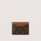 LOUIS VUITTON TWO TONE V-CUT CARD HOLDER - BROWN