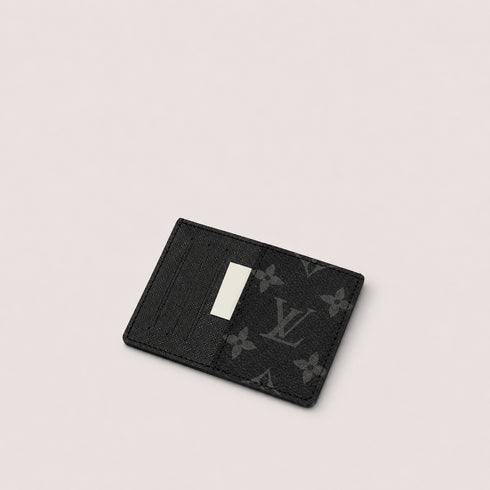 LOUIS VUITTON TWO TONE V-CUT CARD HOLDER - BLACK